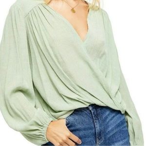 Free People | Size XS - Women's Drape Wrap Top in Green